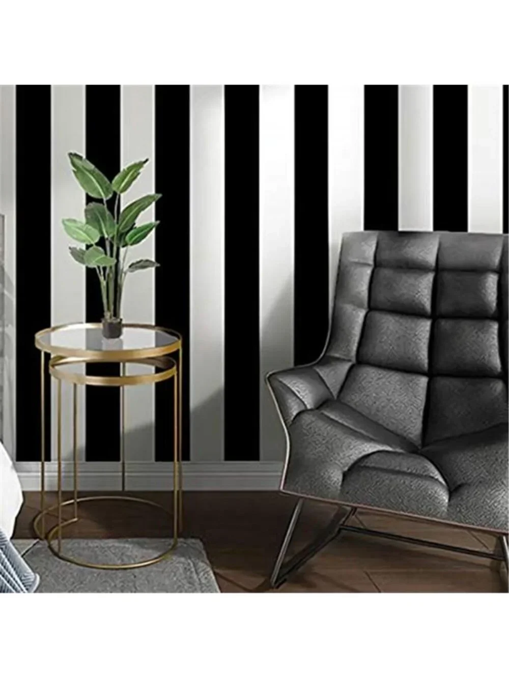 Peel And Stick Wallpaper Black White Striped Removable Contact Paper Waterproof